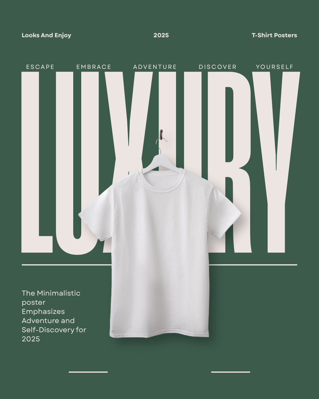 Green and white T-shirt